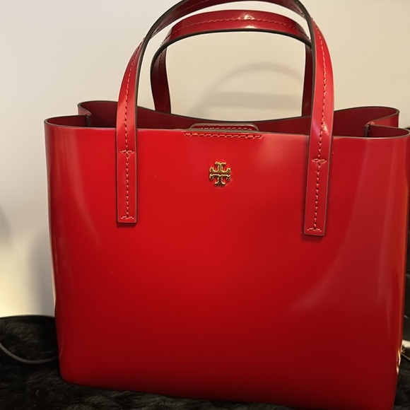 Tory Burch Blake Red Patent Leather small tote bag - Picture 2 of 14